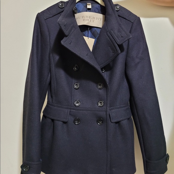 Burberry Brit peacoat in Navy NEW - Picture 7 of 13
